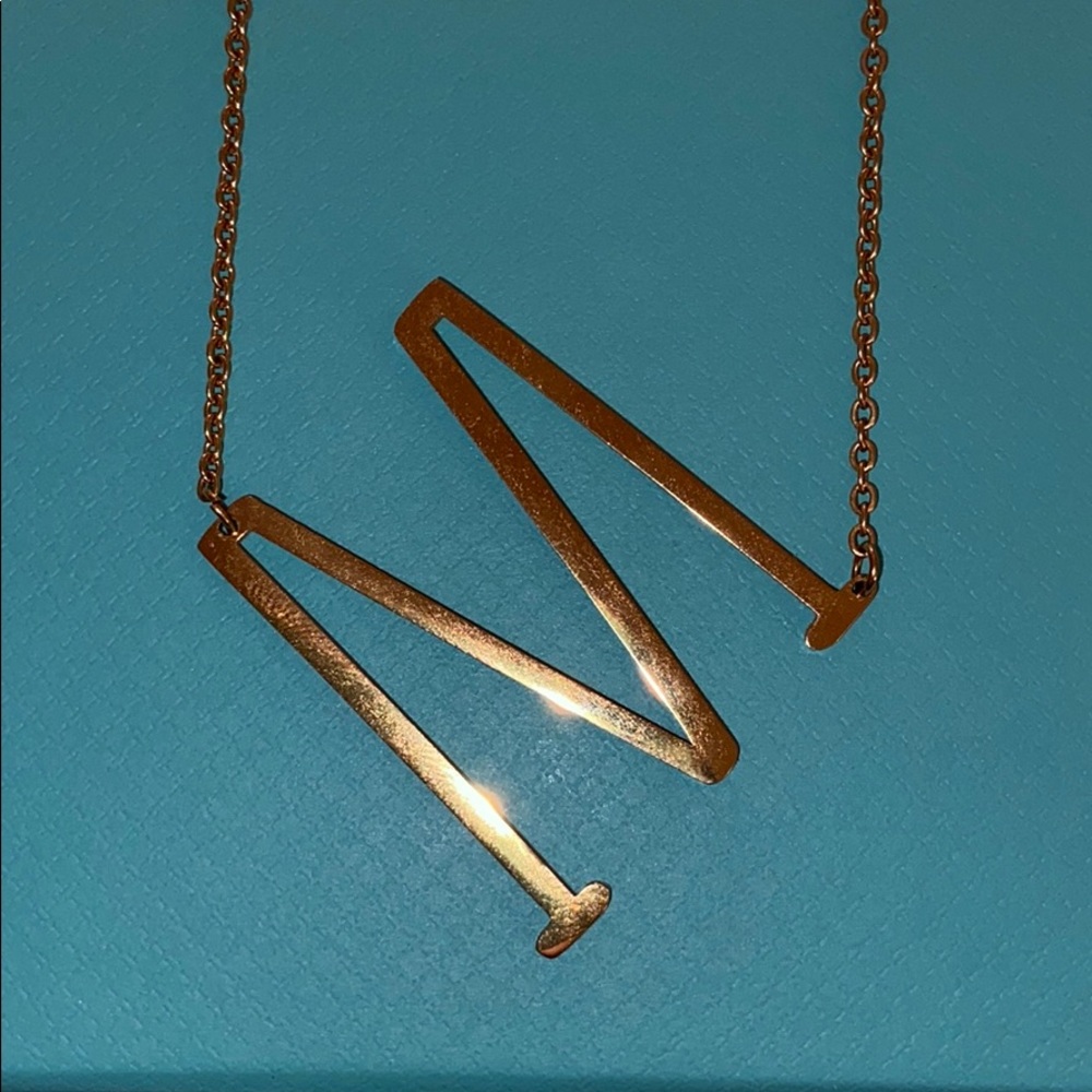 Initial “M” necklace